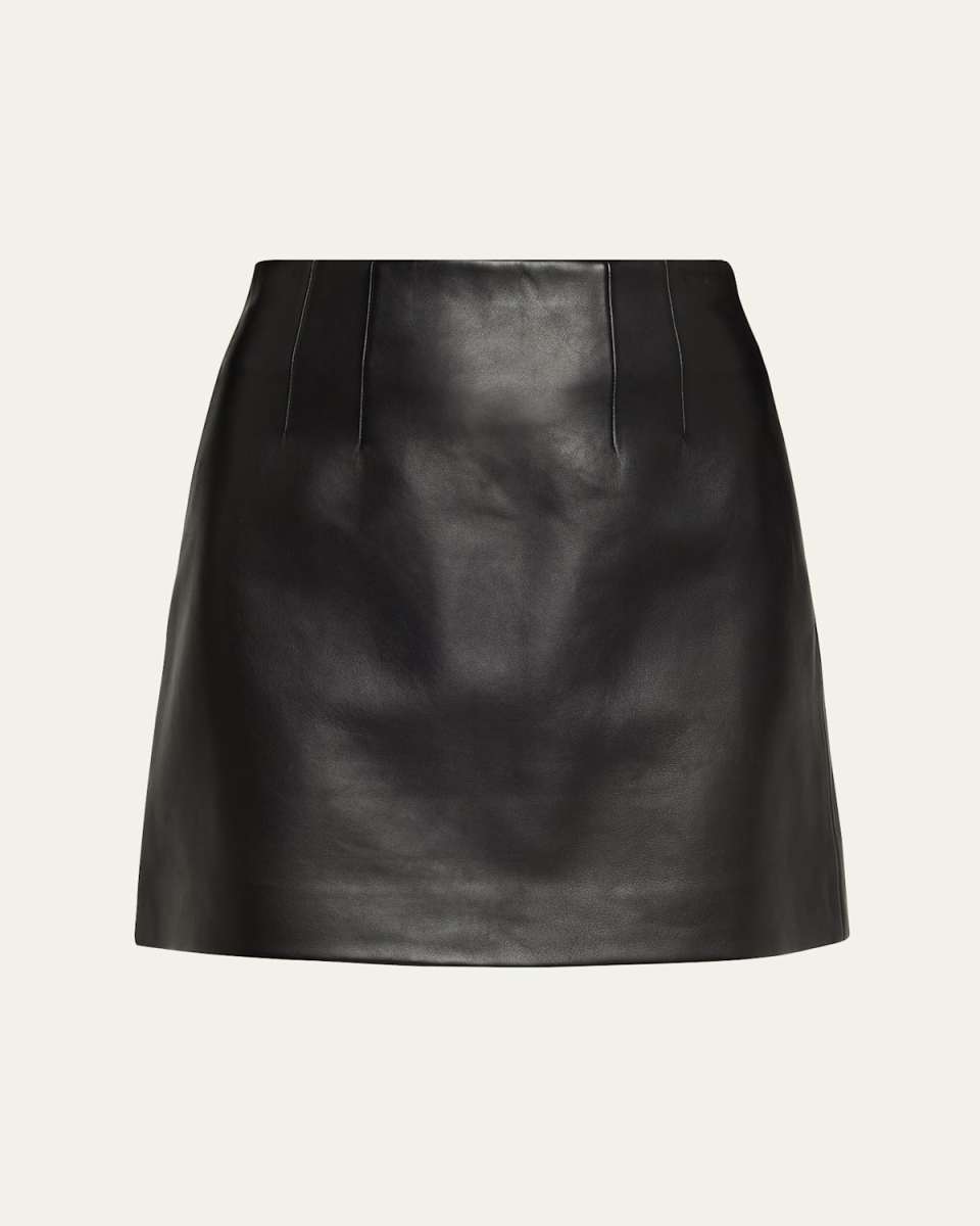 Lambskin Leather Mini Skirt